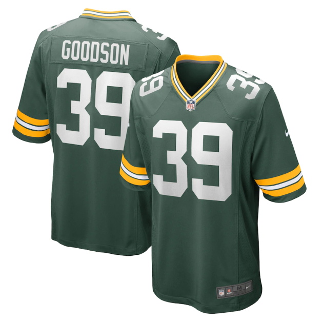 mens nike tyler goodson green green bay packers game player jersey